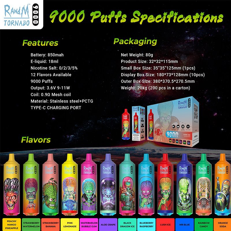 Randm tornado 9000 disposable Vape 8