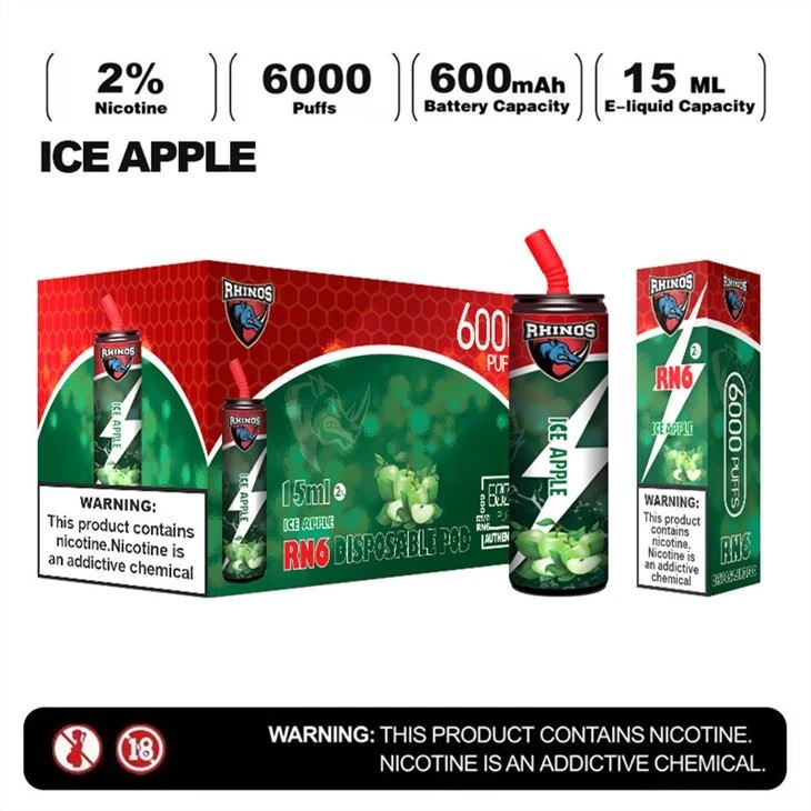 Gergedanlar 6000 Puf Tek Kullanımlık Vape