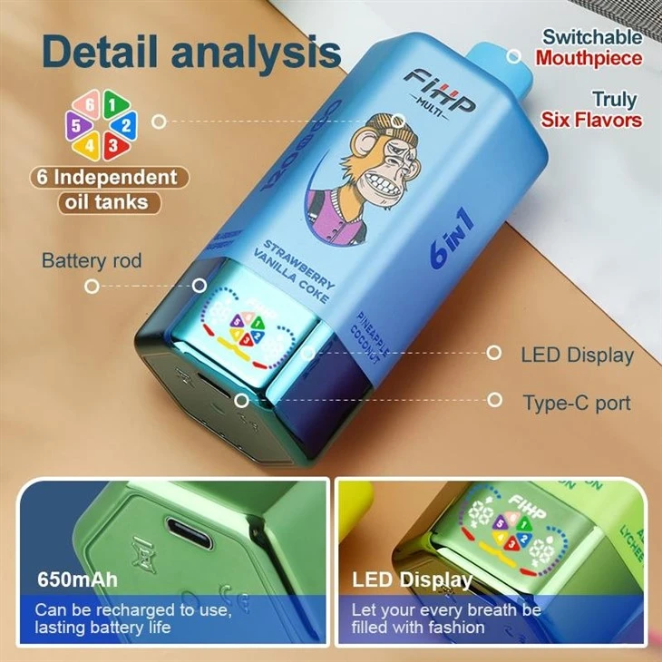 FIHP 6 in 1 120000 Puffs Vape suppliers