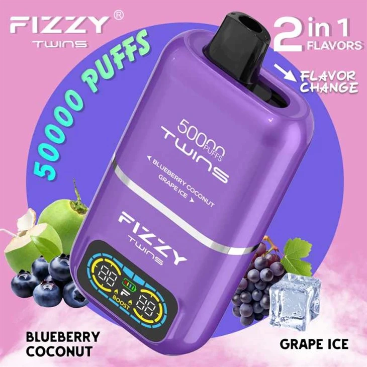 Fizzy Twins 50000 Puffs Çift Tatlar