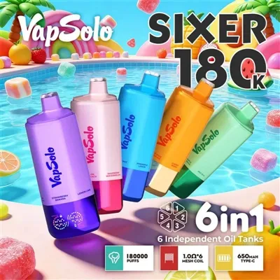 Vapsolo Sixer 180K: 'Tat Yorgunluğunu' Tamamen Ortadan Kaldıracak Uzun-Ömürlü bir E-sigara